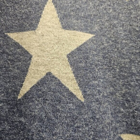 Color Eighteen Womens Sweater, blue sweater  with gray stars in Size M - Picture 6 of 9